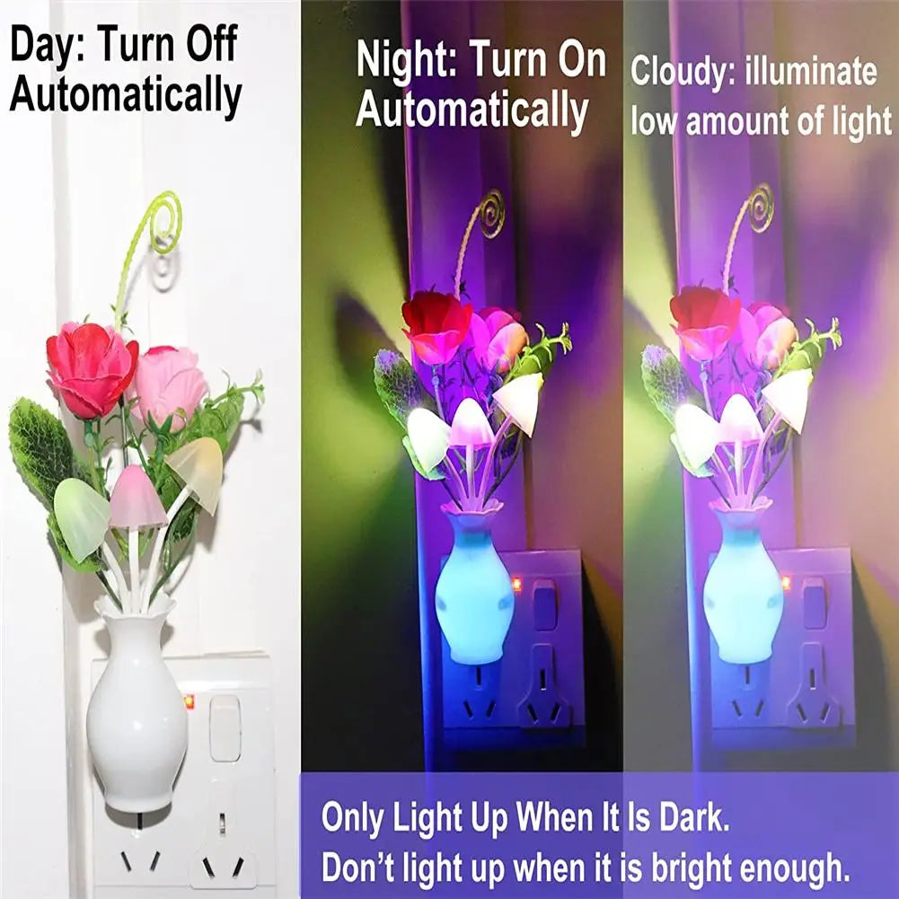 BloomGlow Auto-Sensor Night Light