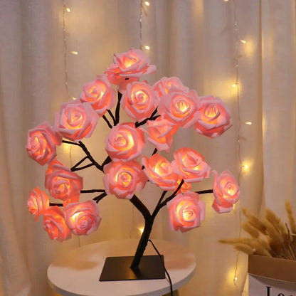 Enchanted Rose Blossom LED Tree Lamp