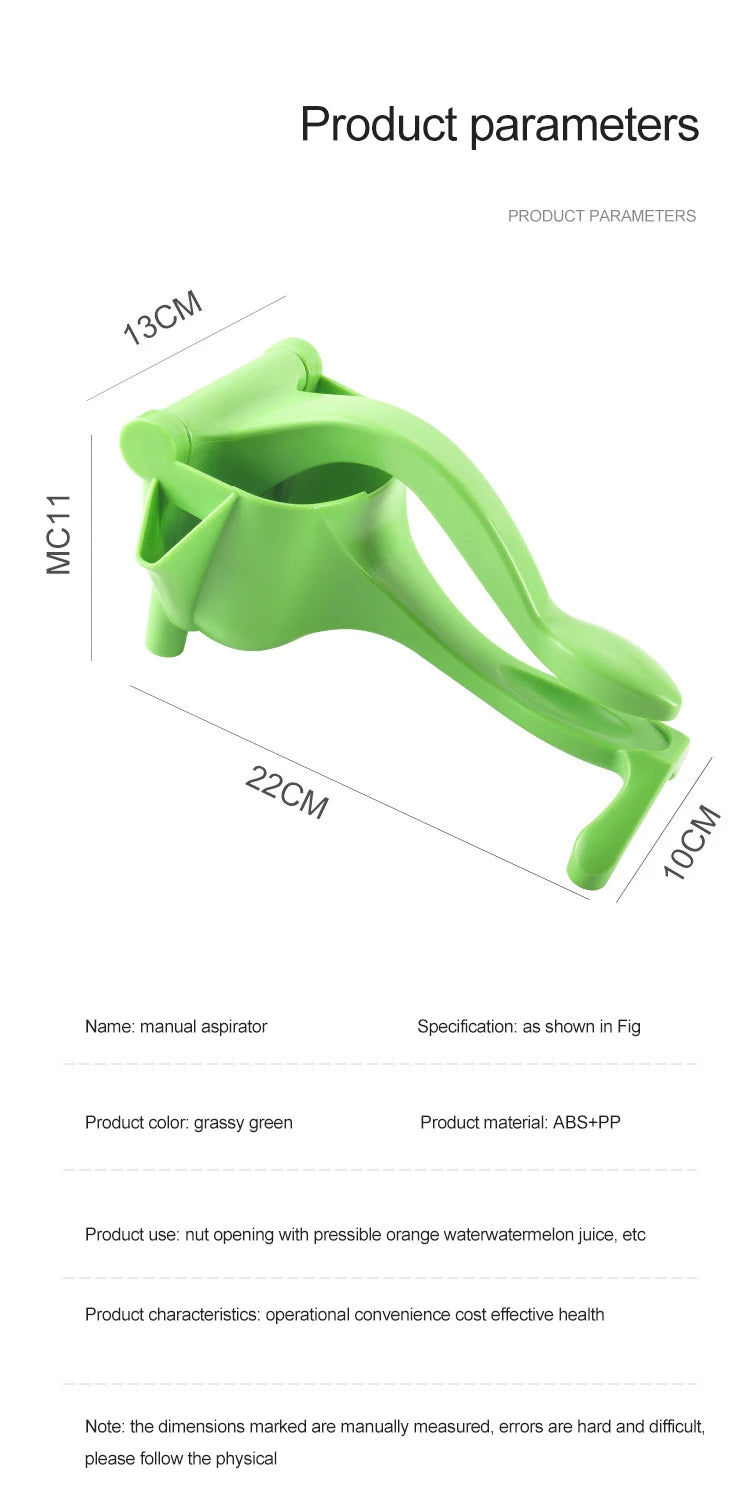 EcoPress Manual Juicer – Handheld Fruit & Veg Squeezer