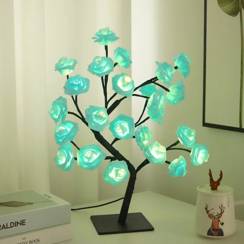 Enchanted Rose Blossom LED Tree Lamp