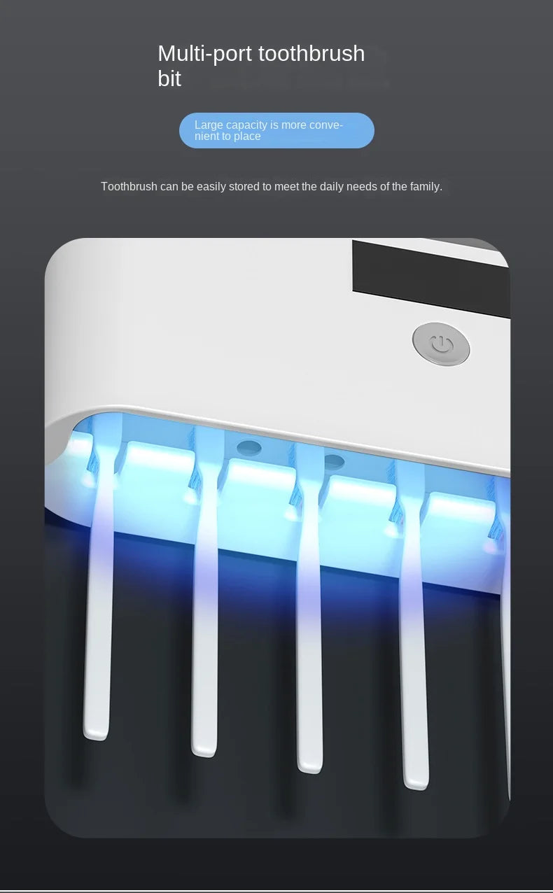 SunBeam Dental Dock: UV Toothbrush Holder with Smart Dispenser