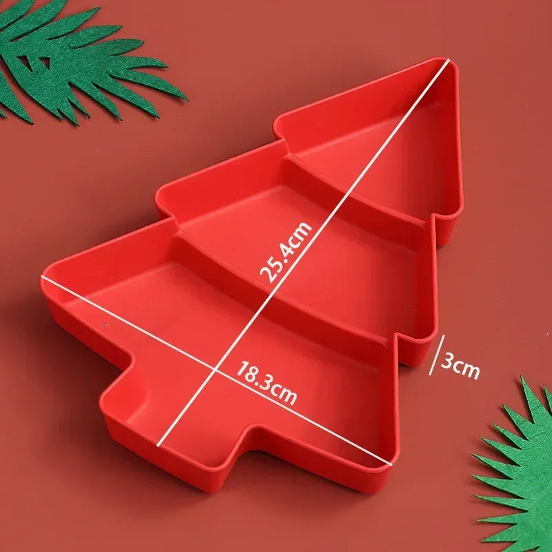 FestiviTray: Christmas Tree Snack & Storage Plate