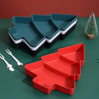 FestiviTray: Christmas Tree Snack & Storage Plate