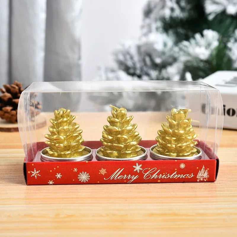 HollyGlow Trio: 3-Piece Christmas Candle Gift Set