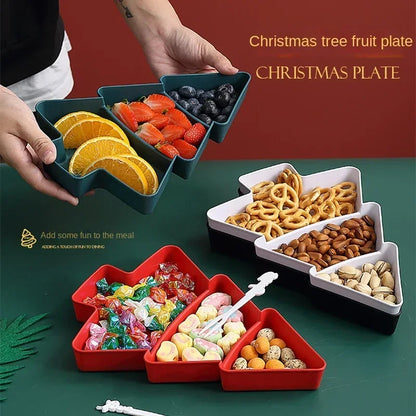 FestiviTray: Christmas Tree Snack & Storage Plate