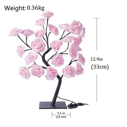 Enchanted Rose Blossom LED Tree Lamp