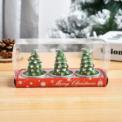 HollyGlow Trio: 3-Piece Christmas Candle Gift Set