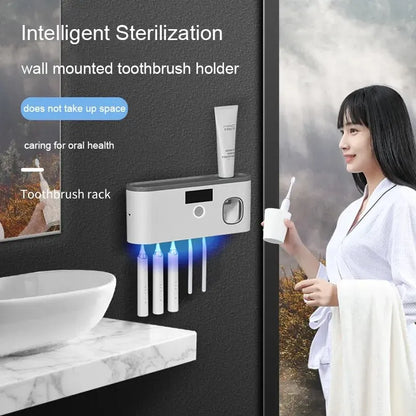 SunBeam Dental Dock: UV Toothbrush Holder with Smart Dispenser