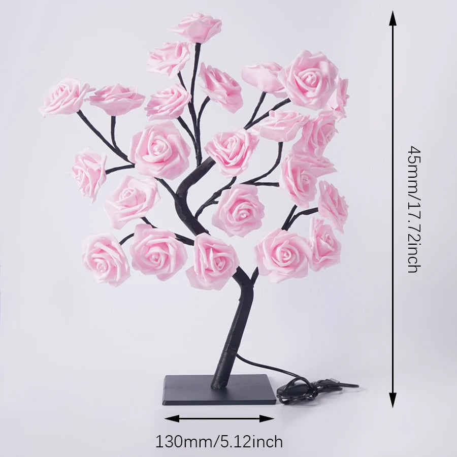 Enchanted Rose Blossom LED Tree Lamp