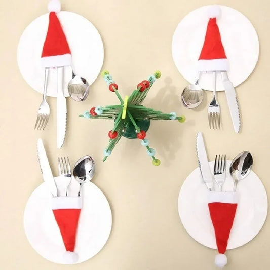 MerryPouch: Christmas Hat Cutlery Holder